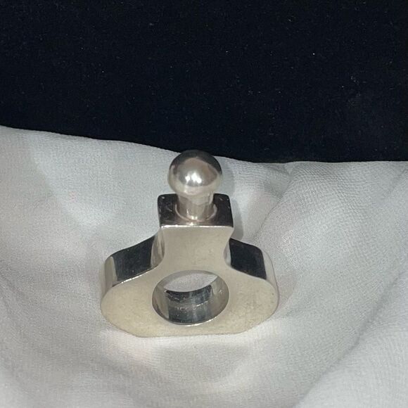 RARE! Sterling Silver Mexico 1970 Taxco Modernist Perfume Bottle - Picture 10 of 13